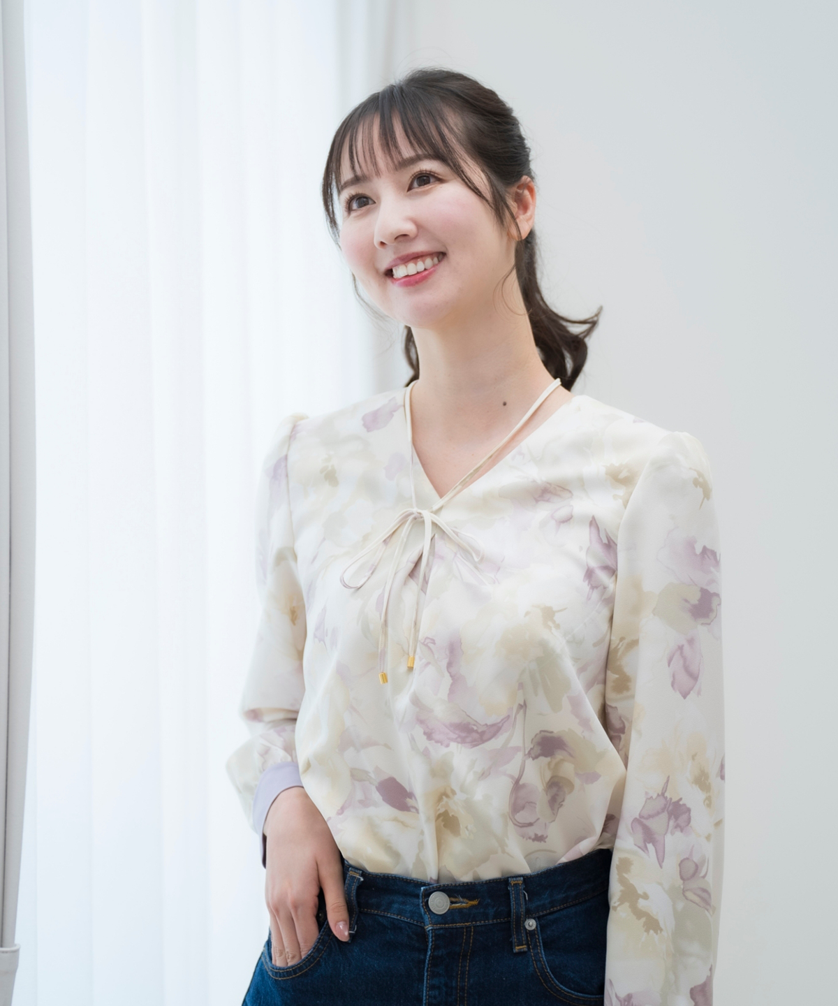 【洗える】水彩花2WAYプルオーバー