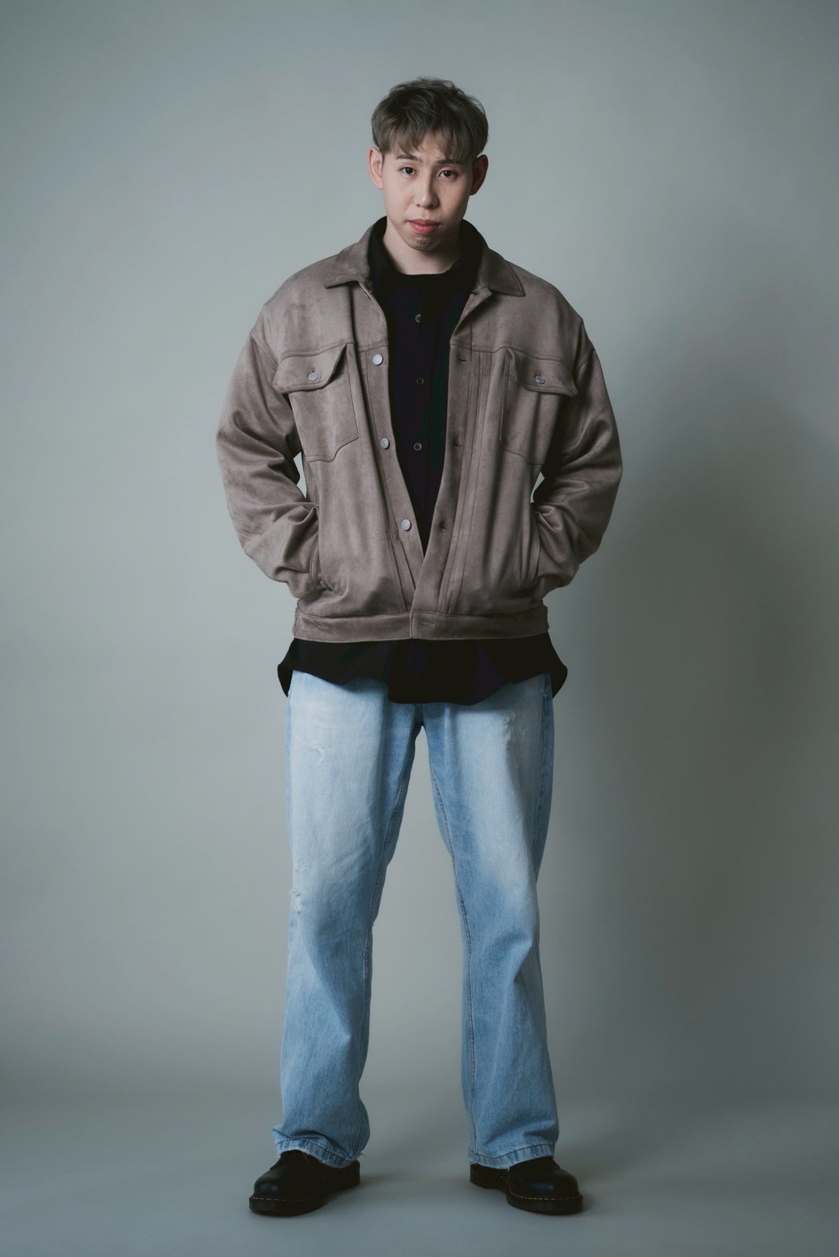 【洗える】エコスエードGジャン (ユニセックスライン)