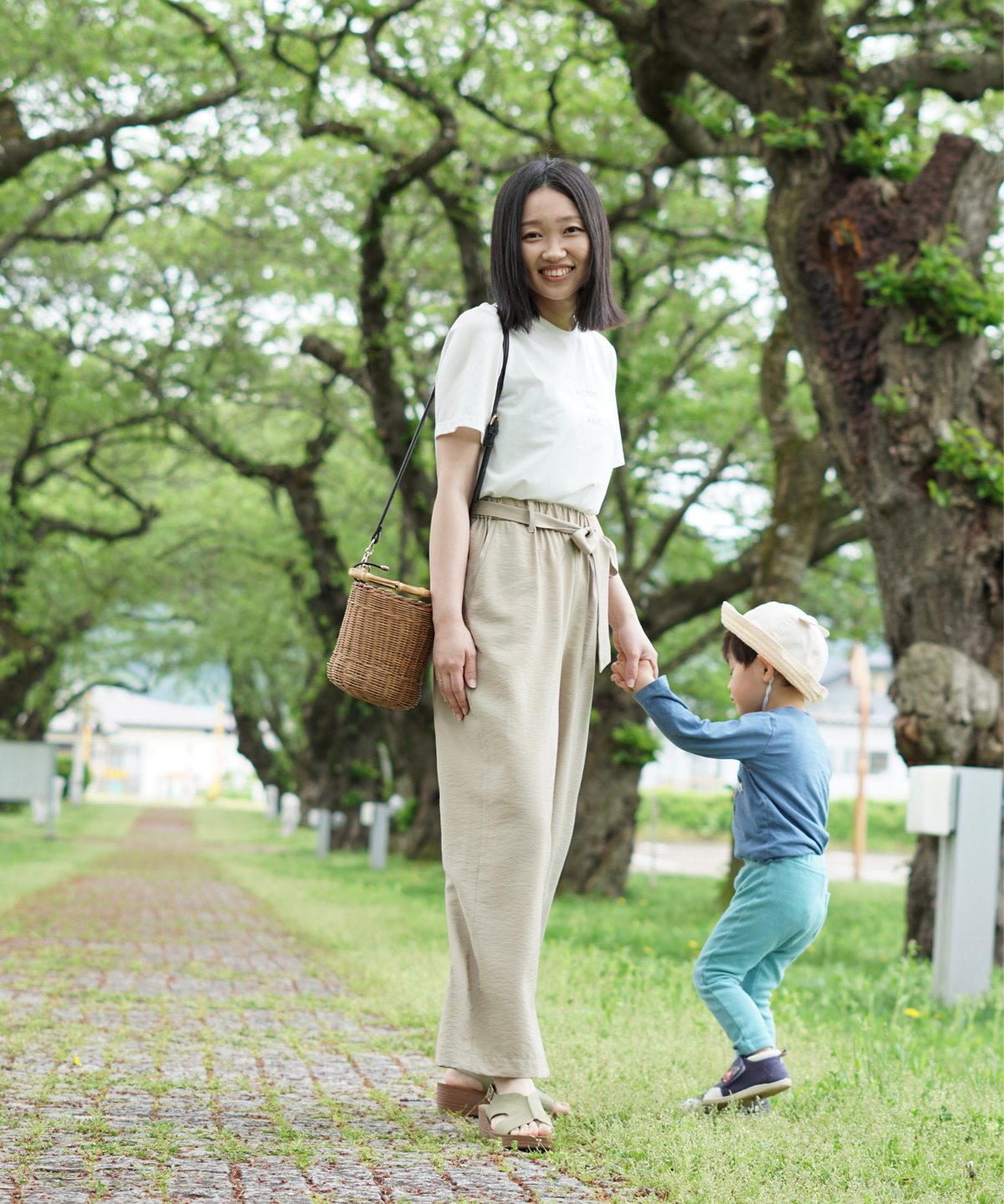 【洗える】波のうつろいリラックスパンツ