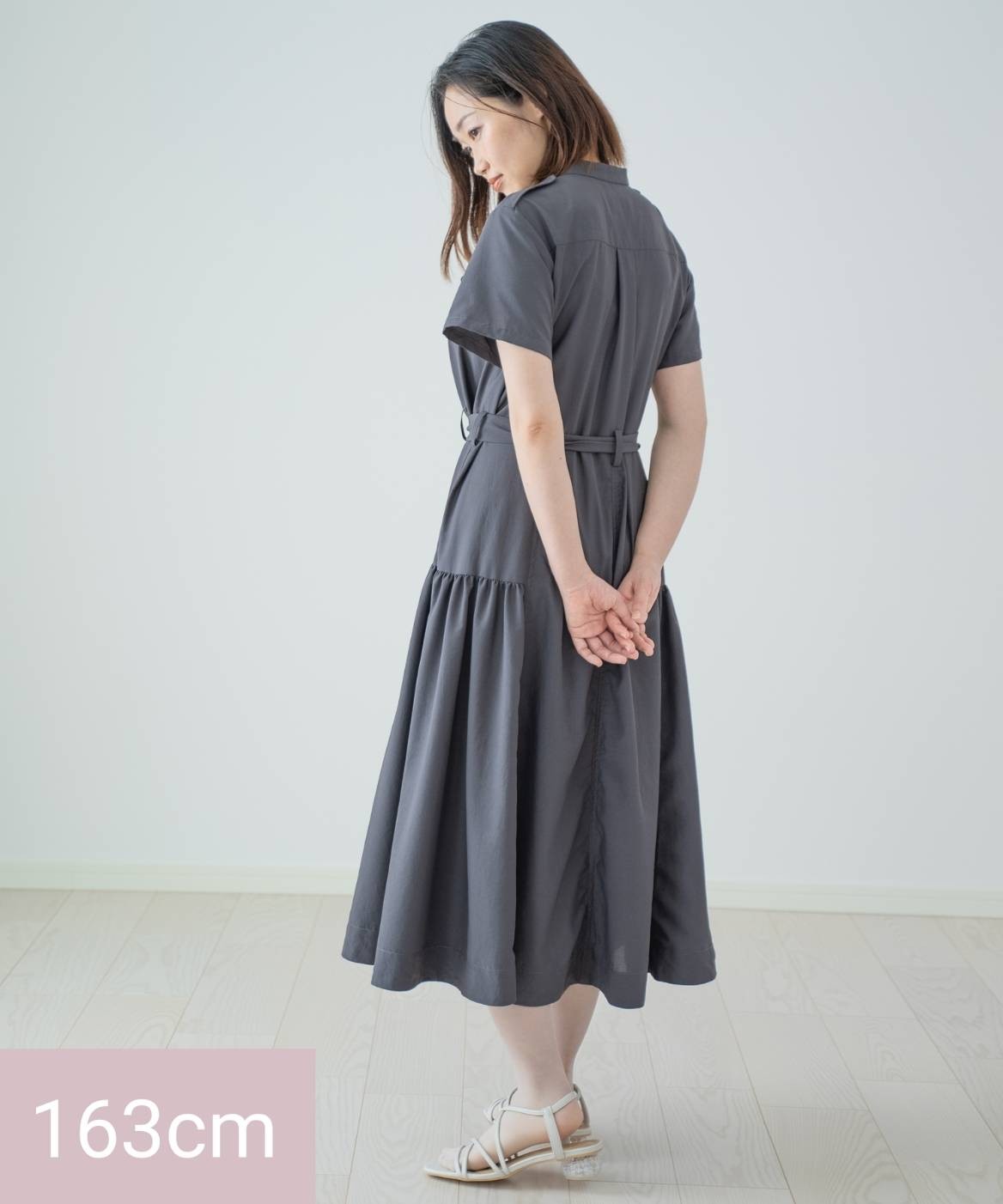 【洗える】ミリタリーサマードレス