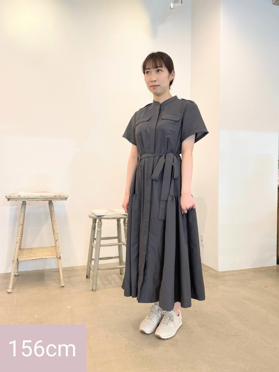 【洗える】ミリタリーサマードレス