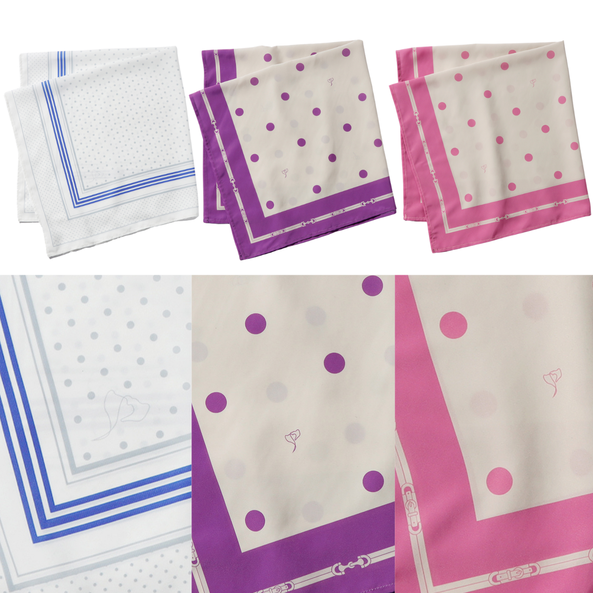 4/24(金)21時発売開始【3周年記念】aiileロゴドットスカーフ(パープル予約販売中)