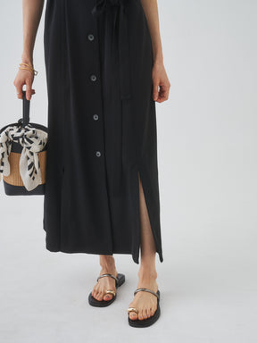 3/13(金)21:00発売開始【洗える】ノースリーブチェスターワンピース