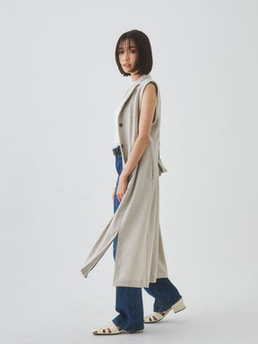 3/13(金)21:00発売開始【洗える】ノースリーブチェスターワンピース