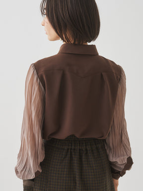 【10月上旬お届け予定】プリーツスリーブシャツ