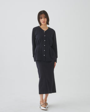 3/20(金)11:00発売開始【洗える】スウェットな着心地ペプラムブラウス