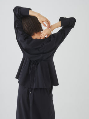 3/20(金)11:00発売開始【洗える】スウェットな着心地ペプラムブラウス