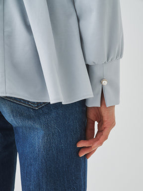 3/20(金)11:00発売開始【洗える】スウェットな着心地ペプラムブラウス