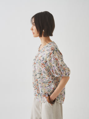6/5(金)21:00発売開始【洗える】小さな花の2WAYプルオーバー