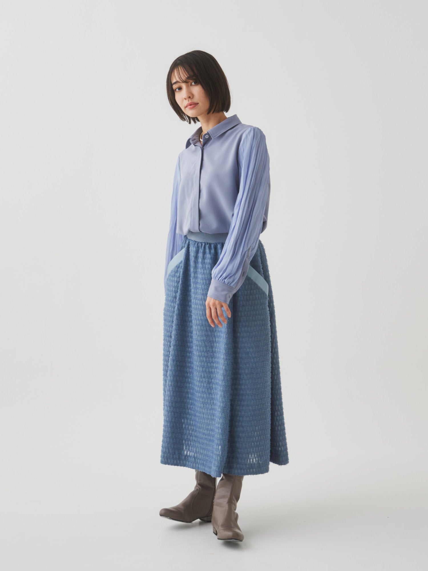 【10月上旬お届け予定】プリーツスリーブシャツ