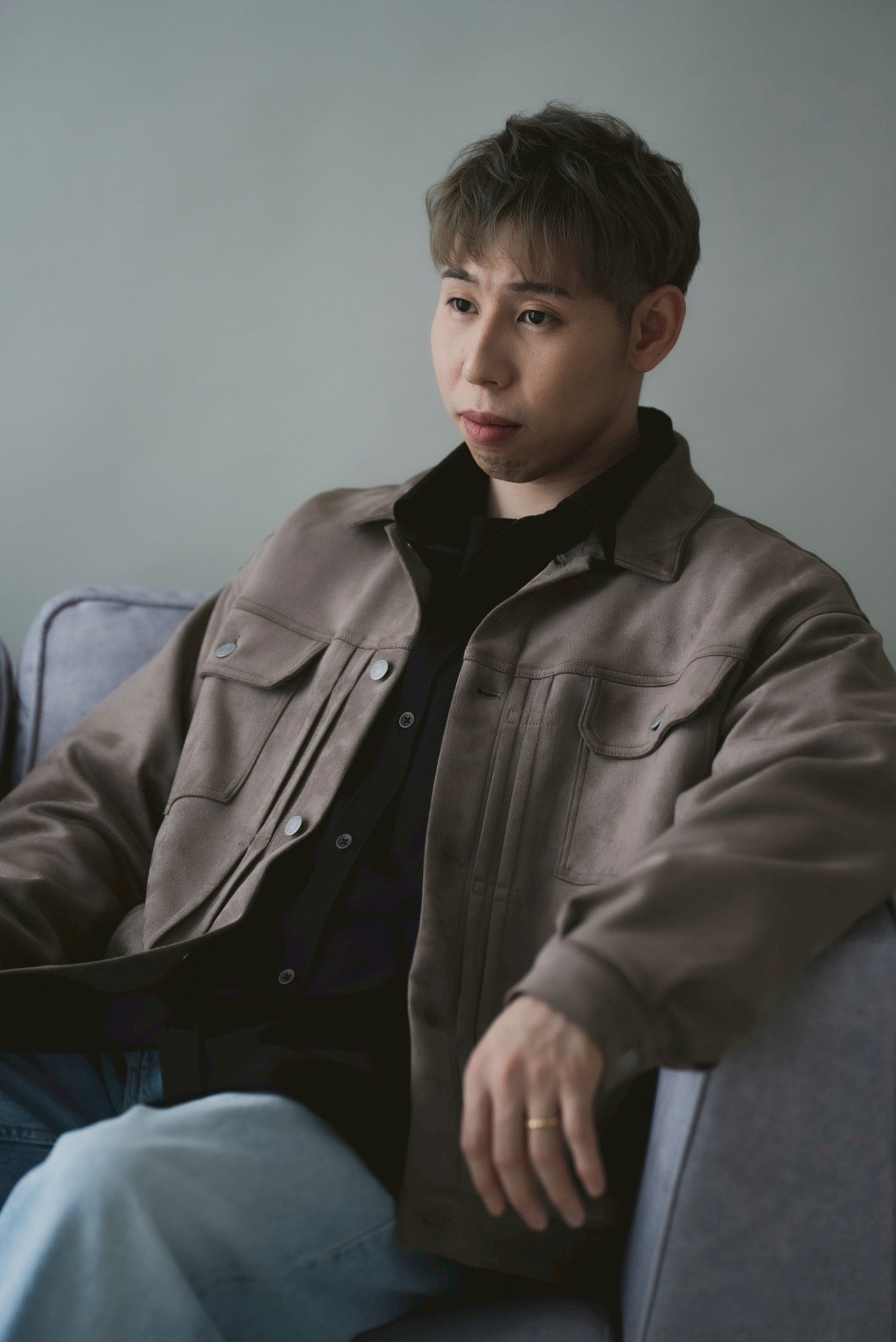 【洗える】エコスエードGジャン (ユニセックスライン)