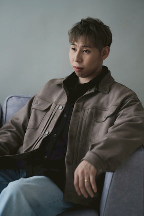 【洗える】エコスエードGジャン (ユニセックスライン)