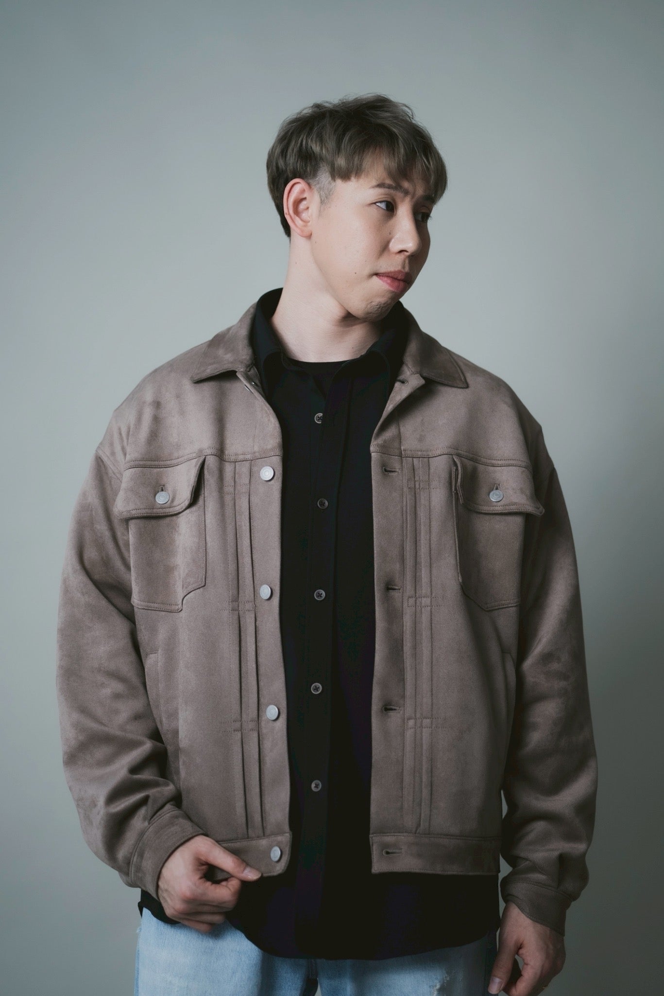 【洗える】エコスエードGジャン (ユニセックスライン)