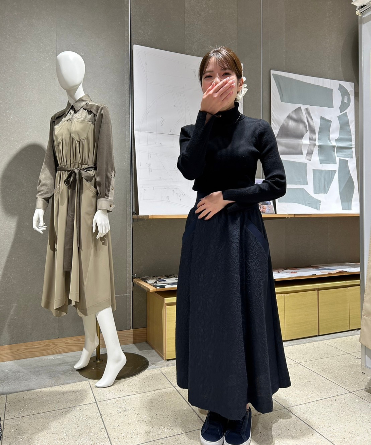 aiile | エイル フラワージャガードスカート aiile | エイル フラワージャガードスカート