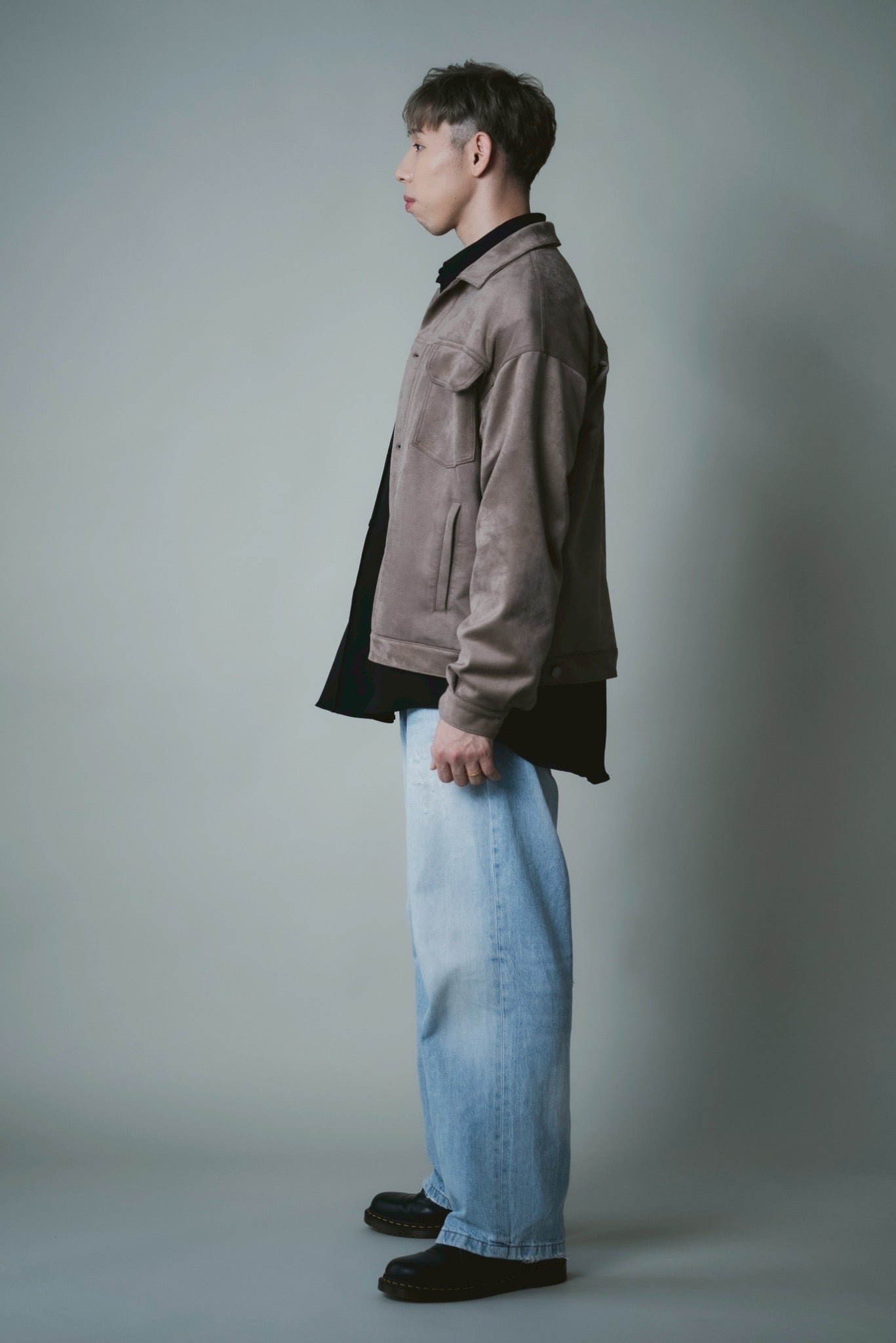 【洗える】エコスエードGジャン (ユニセックスライン)