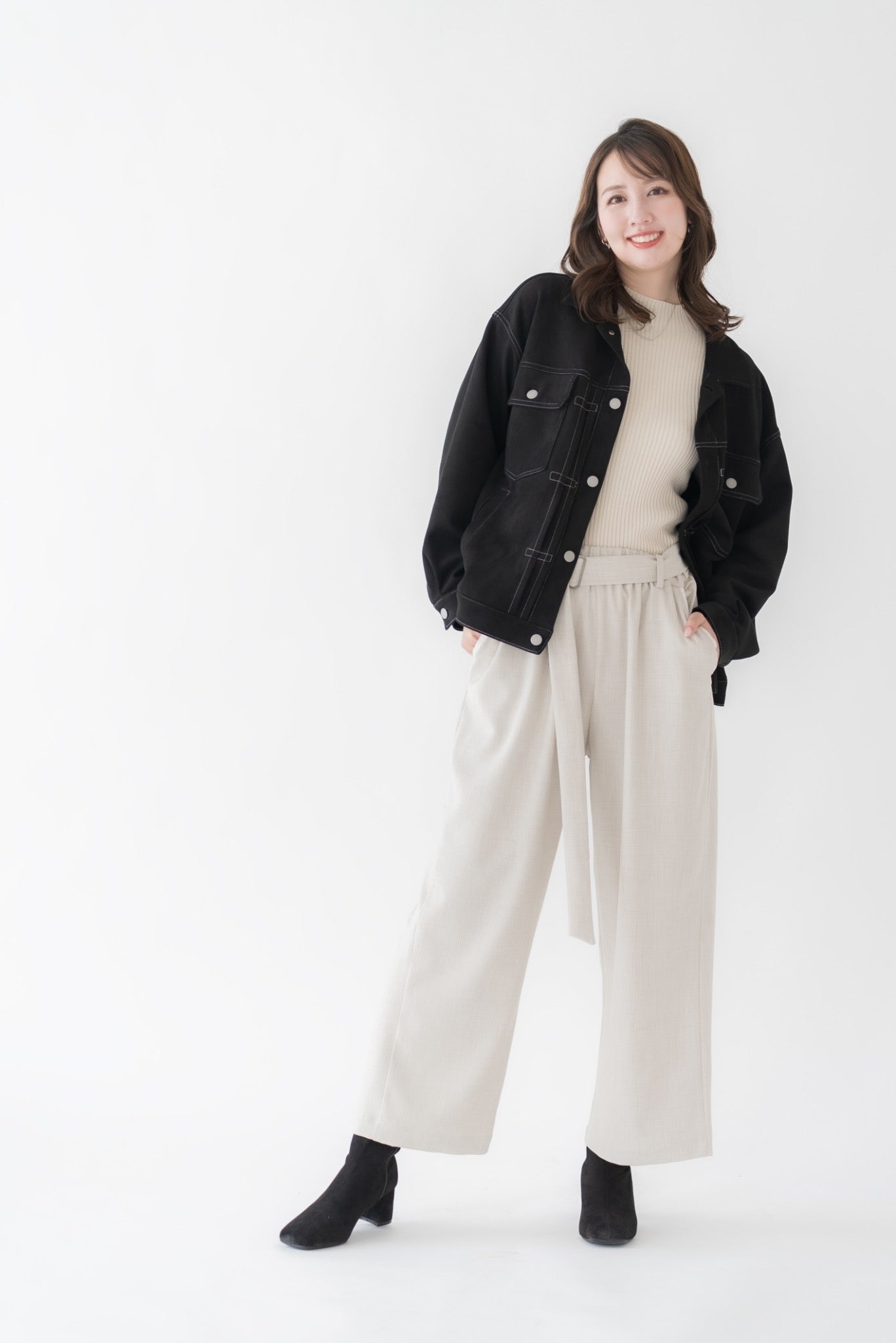 【洗える】エレガンスリラックスパンツ