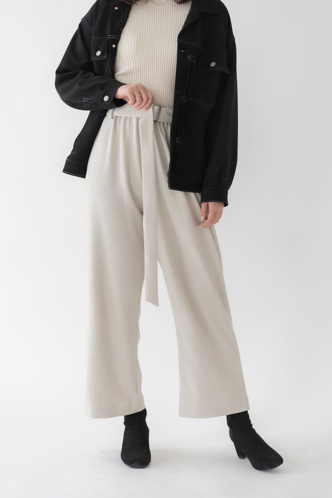 【洗える】エレガンスリラックスパンツ