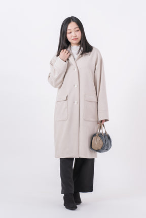 【洗える】エコスエードステンカラーコート