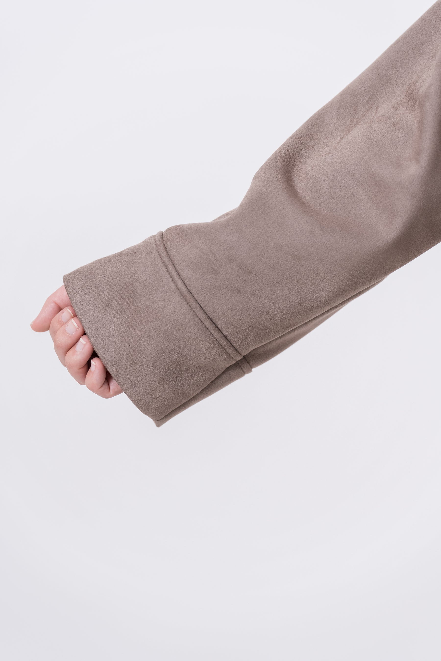 【洗える】エコスエードステンカラーコート