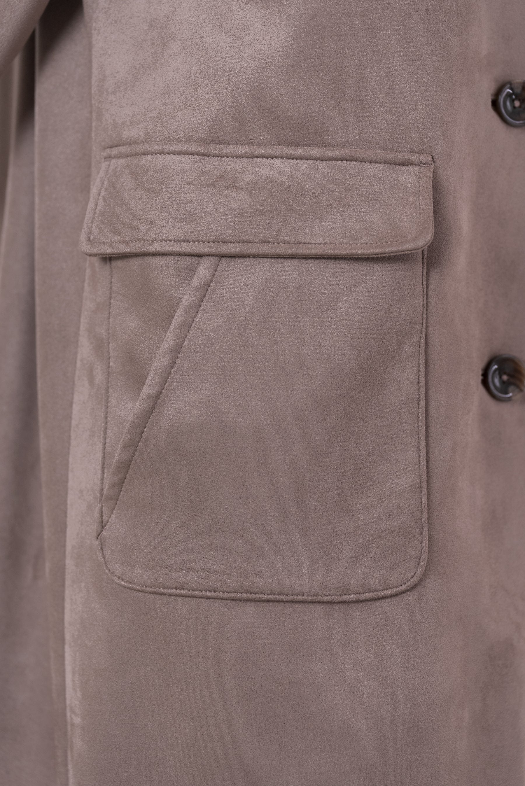 【洗える】エコスエードステンカラーコート