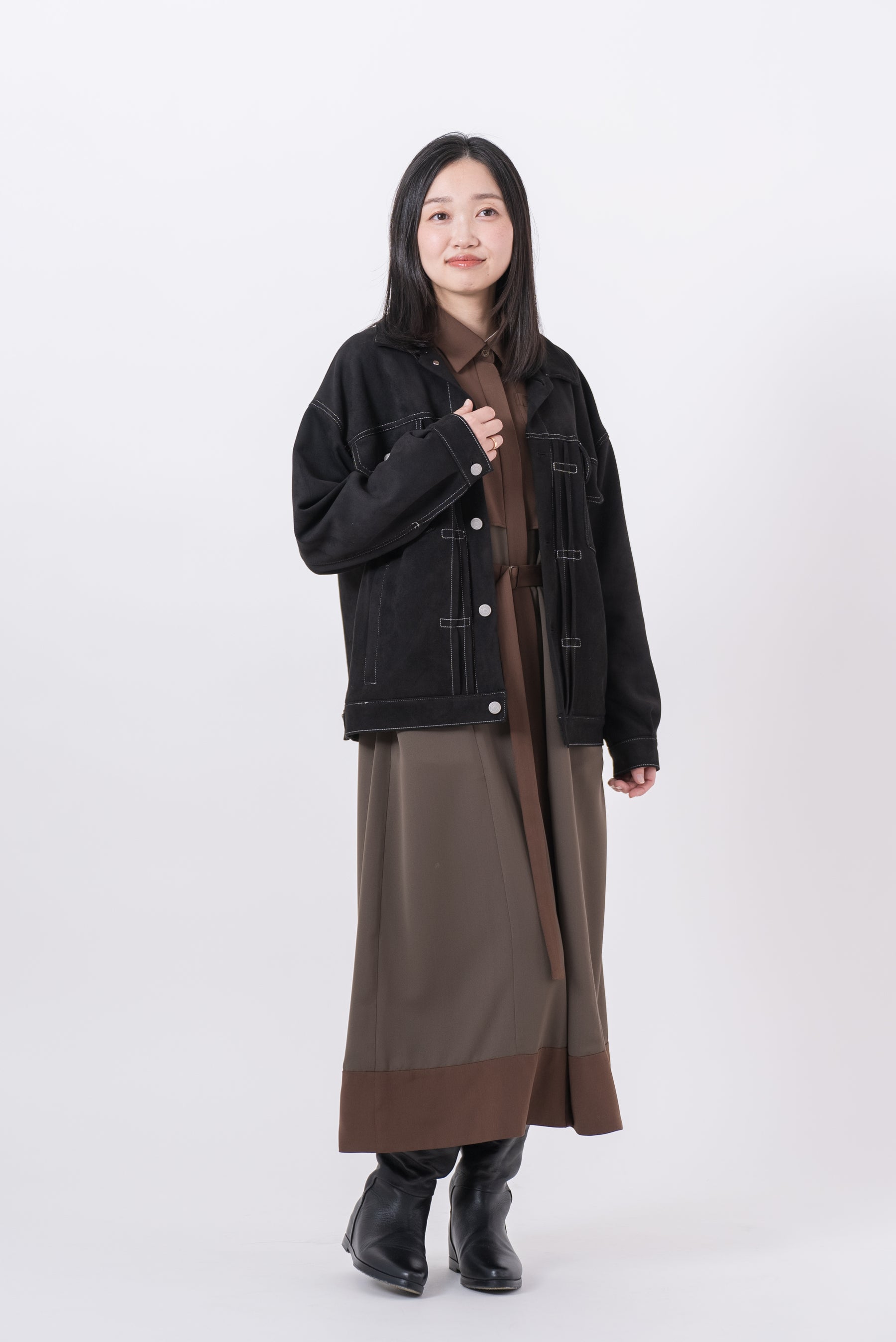 【洗える】エコスエードGジャン (ユニセックスライン)