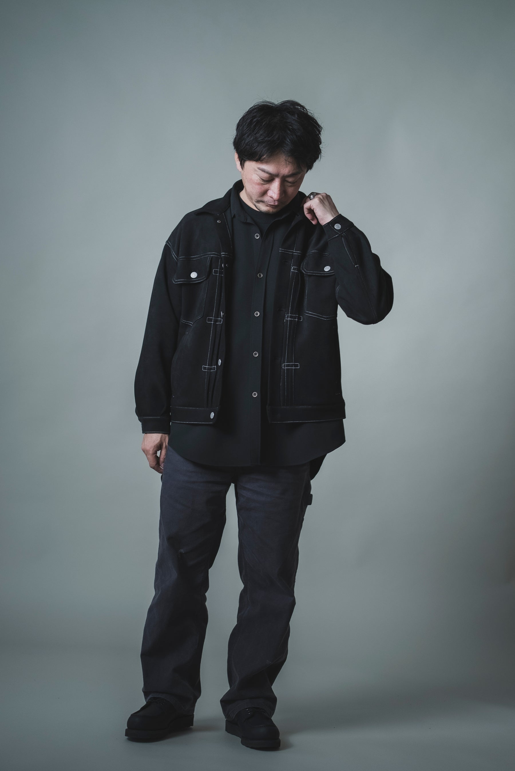 【洗える】エコスエードGジャン (ユニセックスライン)