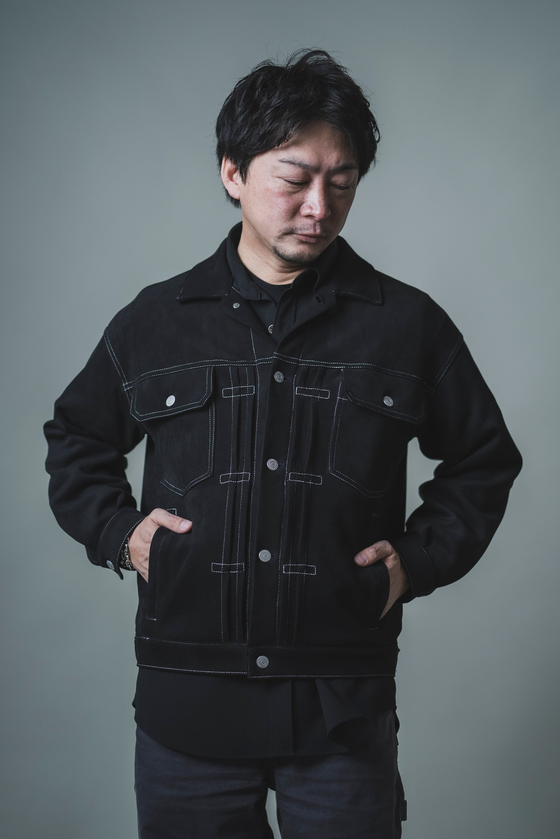 【洗える】エコスエードGジャン (ユニセックスライン)