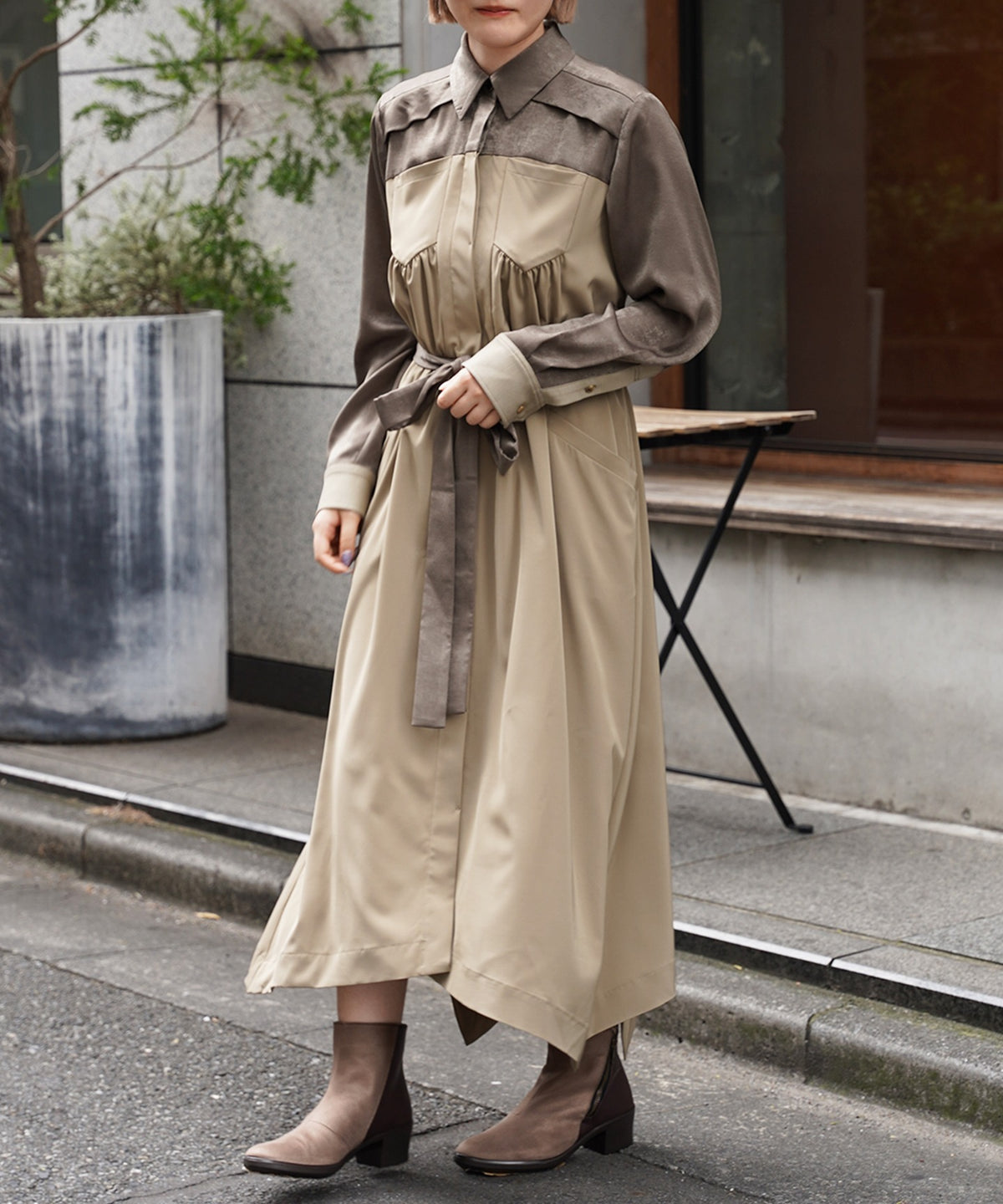 【洗える】マルチWAYミリタリーワンピース